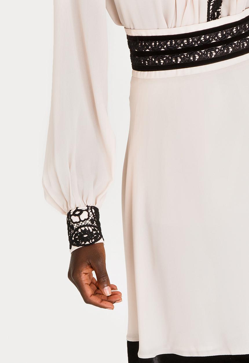 Sober - Amede Border Skirt Off White