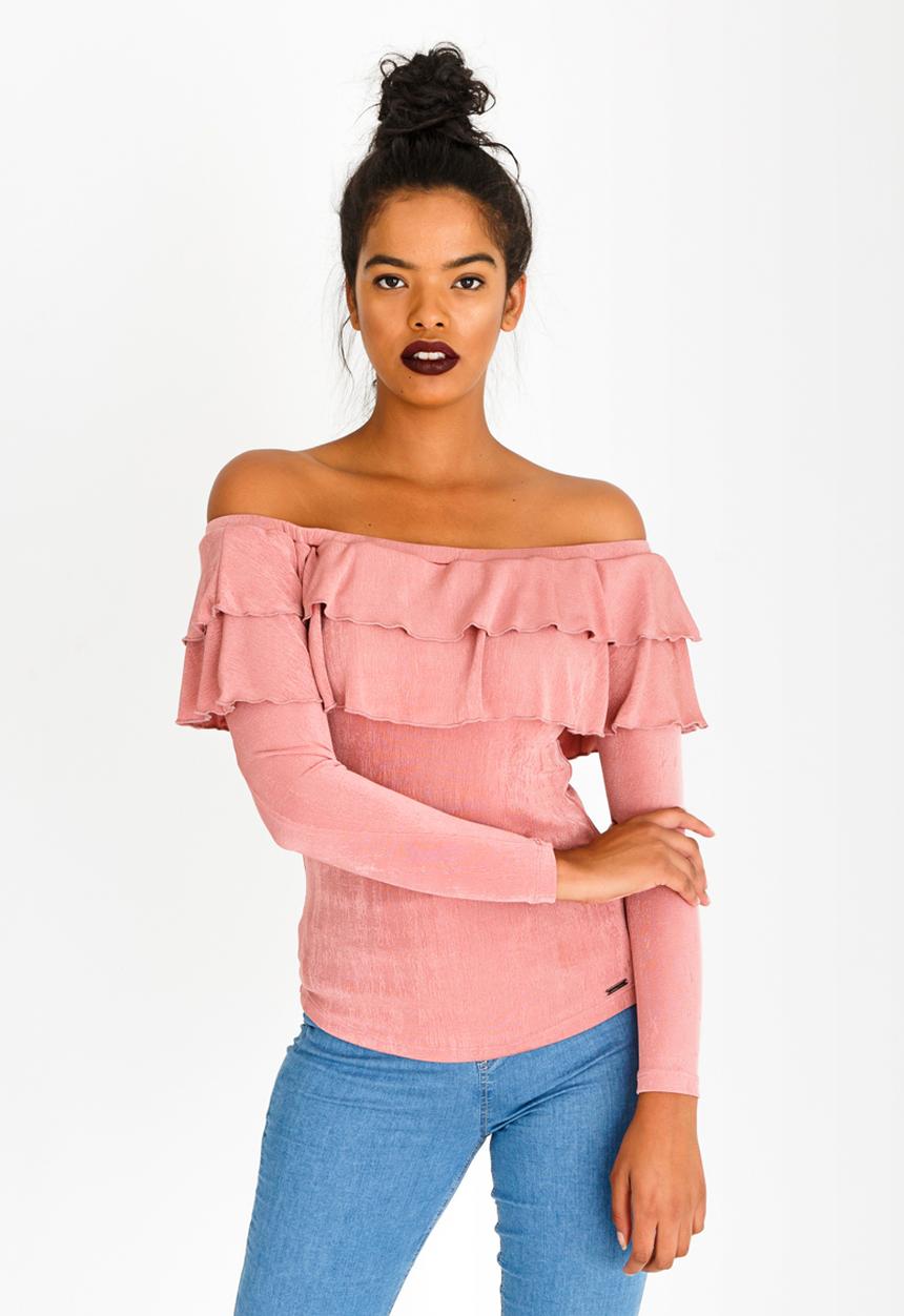 SISSY BOY - Ruffle Detail Top Pale Pink