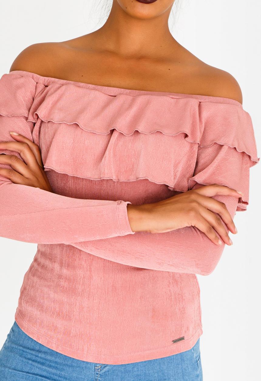 SISSY BOY - Ruffle Detail Top Pale Pink