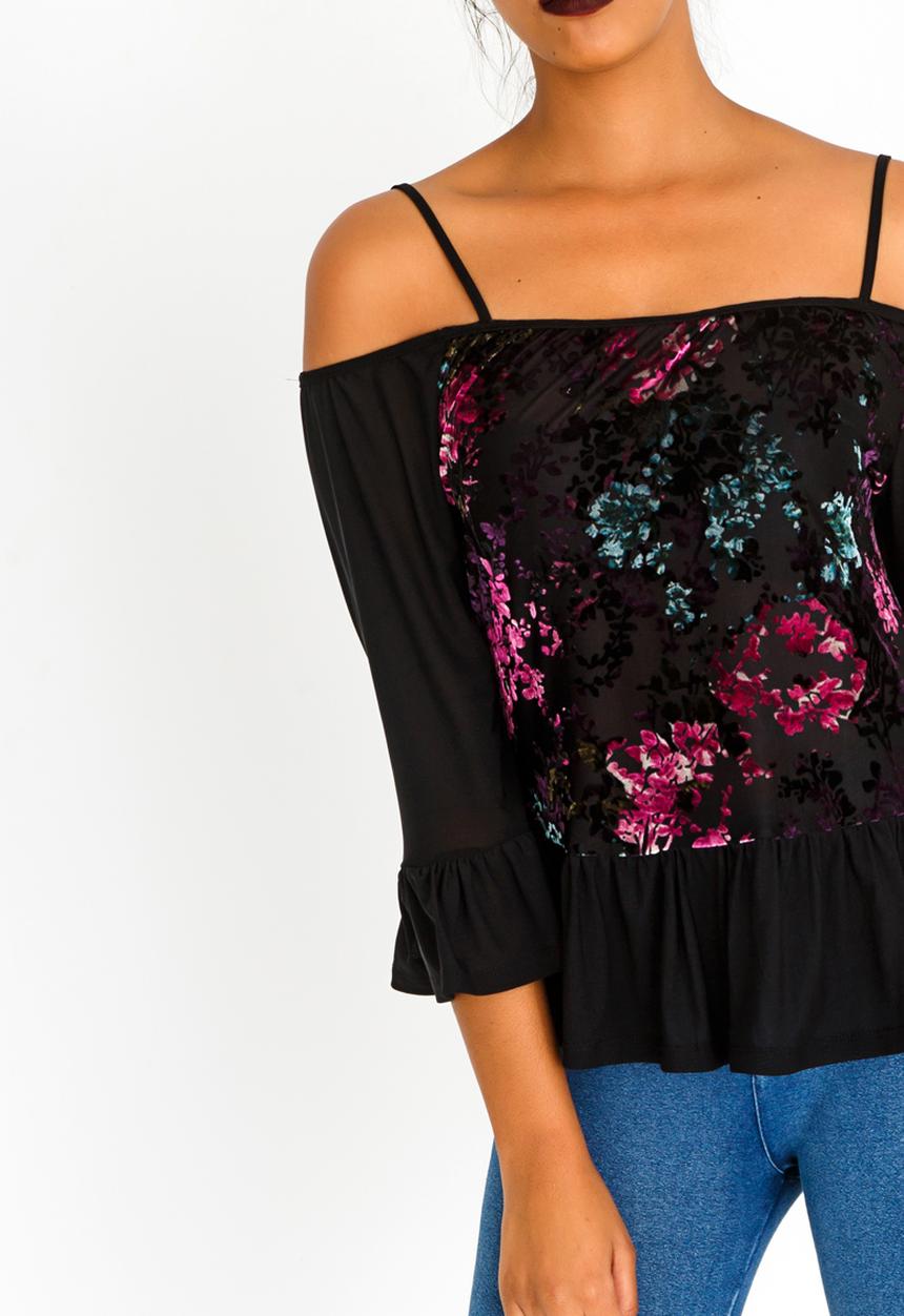 SISSY BOY - Floral Print Blouse Mid Purple