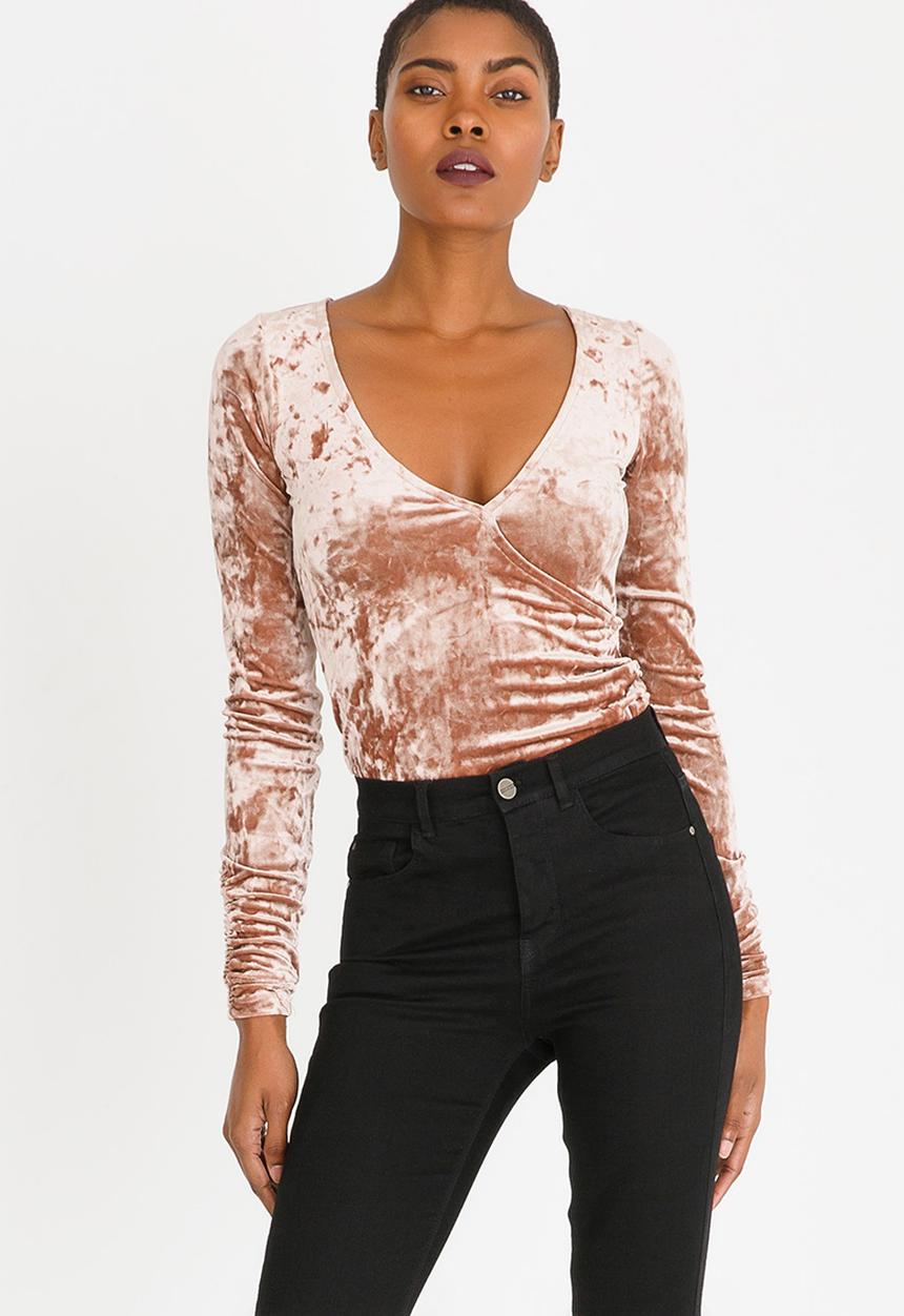 Sassoon - Mink Velvet Bodysuit Brown