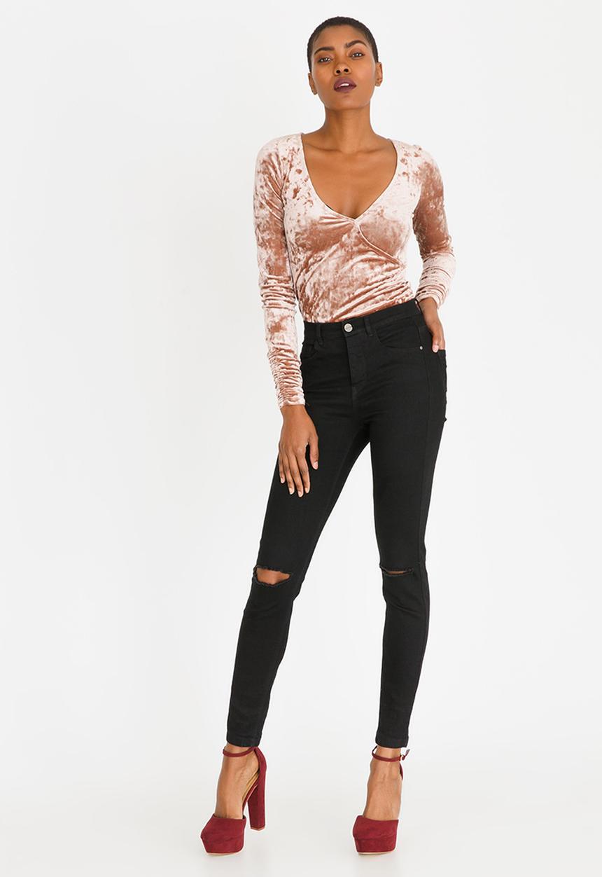 Sassoon - Mink Velvet Bodysuit Brown