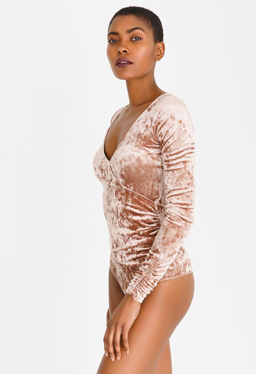 Sassoon - Mink Velvet Bodysuit Brown