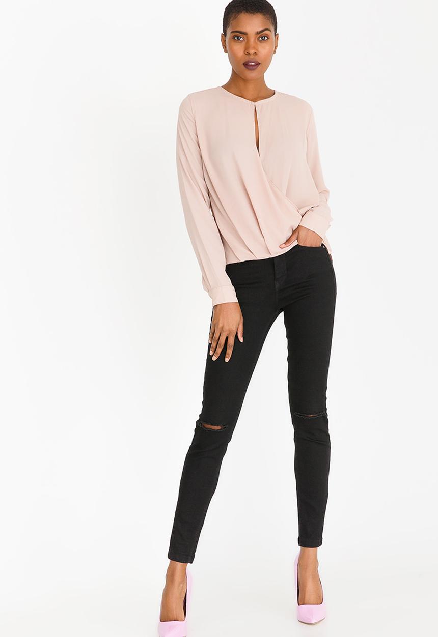 Sassoon - Keyhole Blouse Taupe