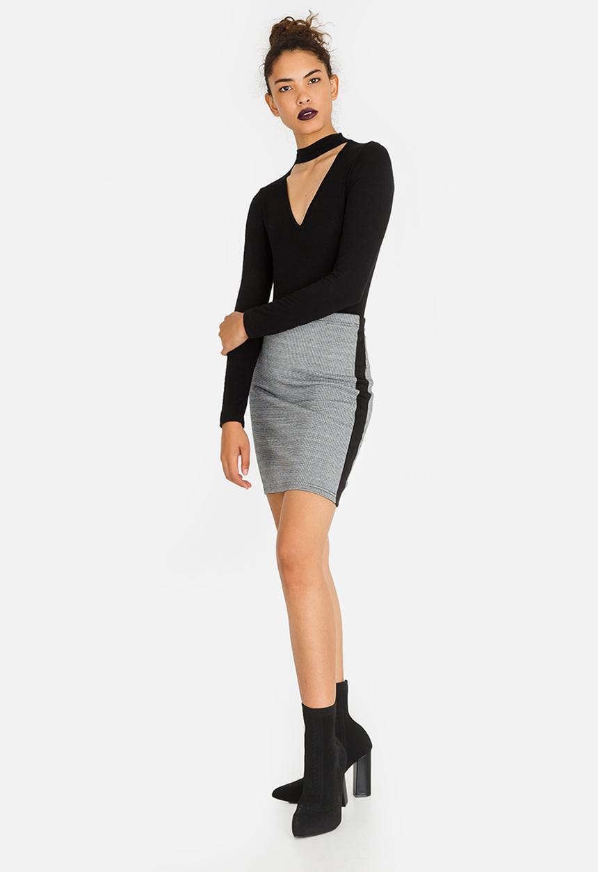 Kate Jordan - Pencil Skirt Black and Grey
