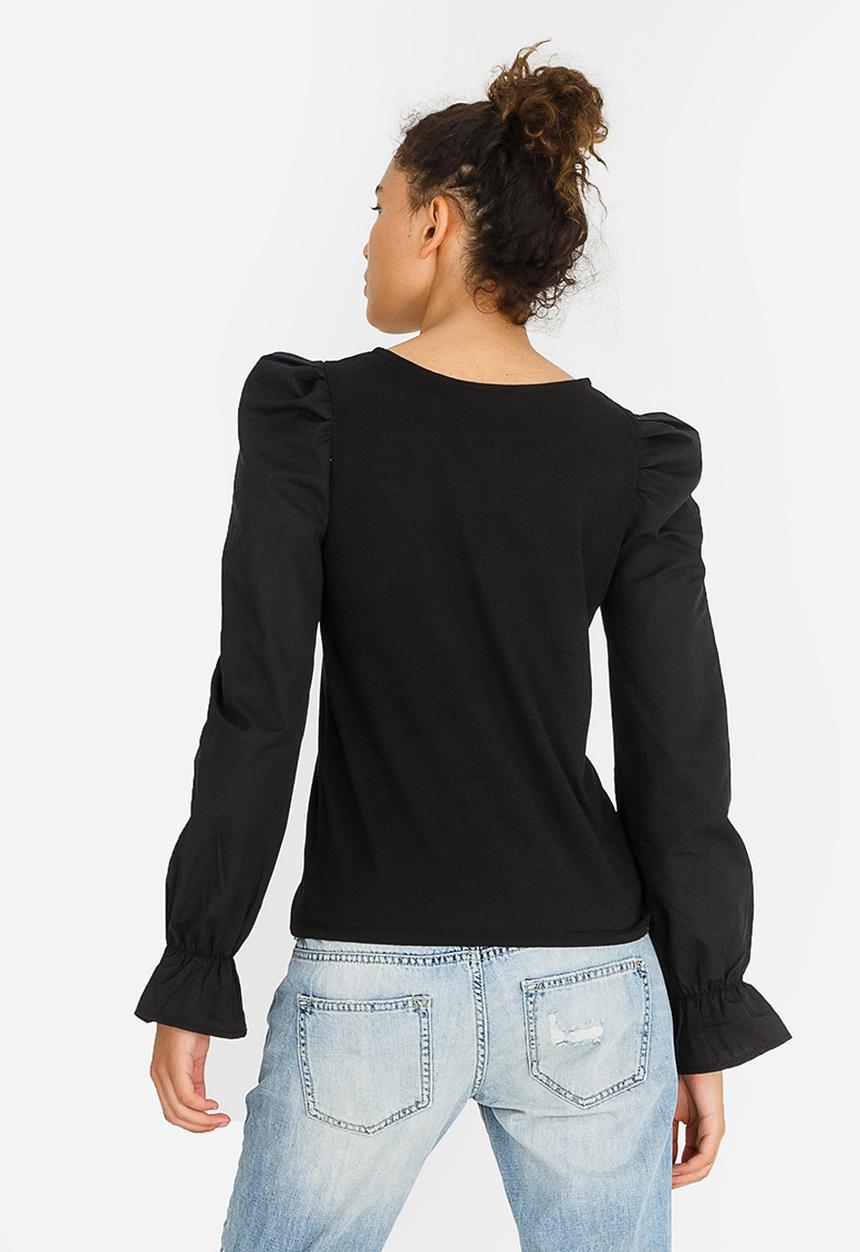 STYLE REPUBLIC - Structured Sleeve T-shirt Black