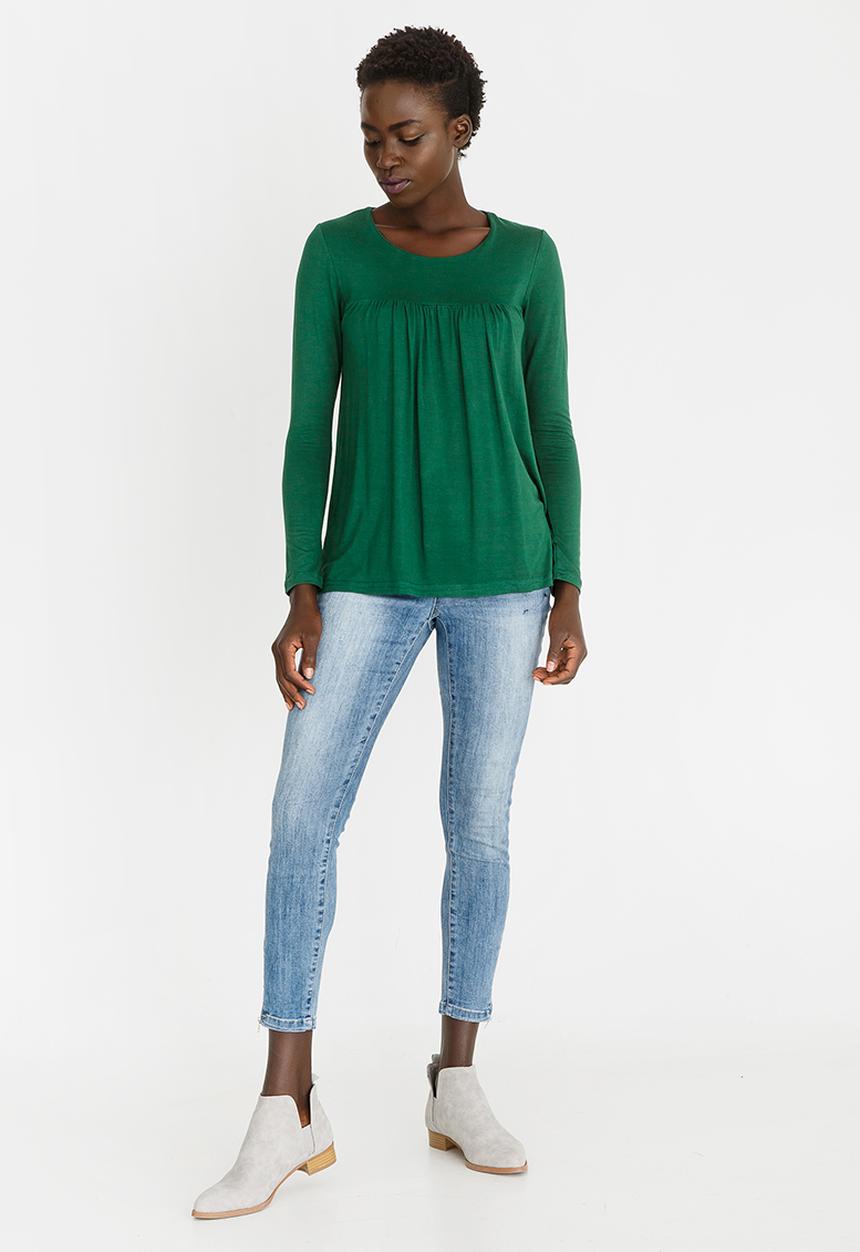 edit - Baby Doll Top Green