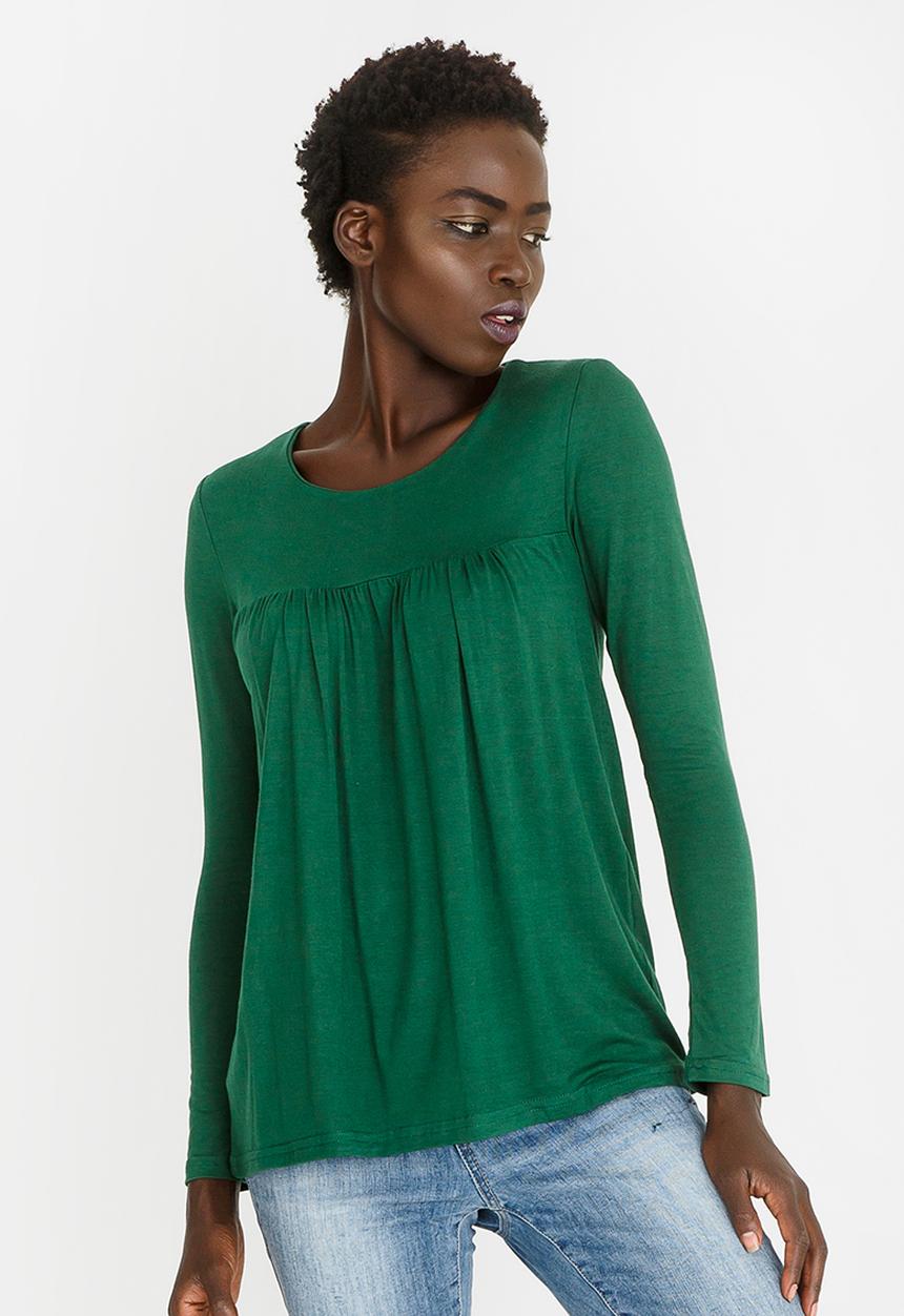 edit - Baby Doll Top Green