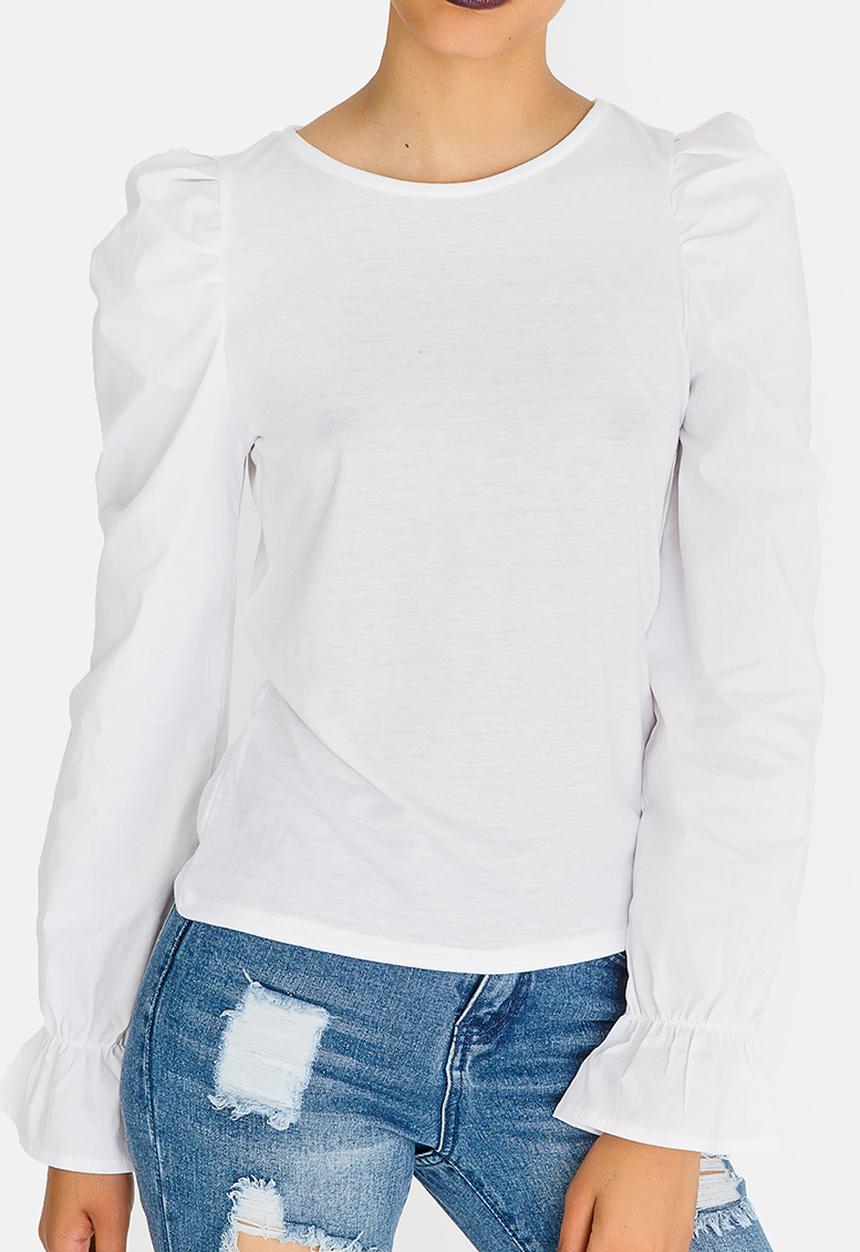 STYLE REPUBLIC - Structured Sleeve T-shirt White