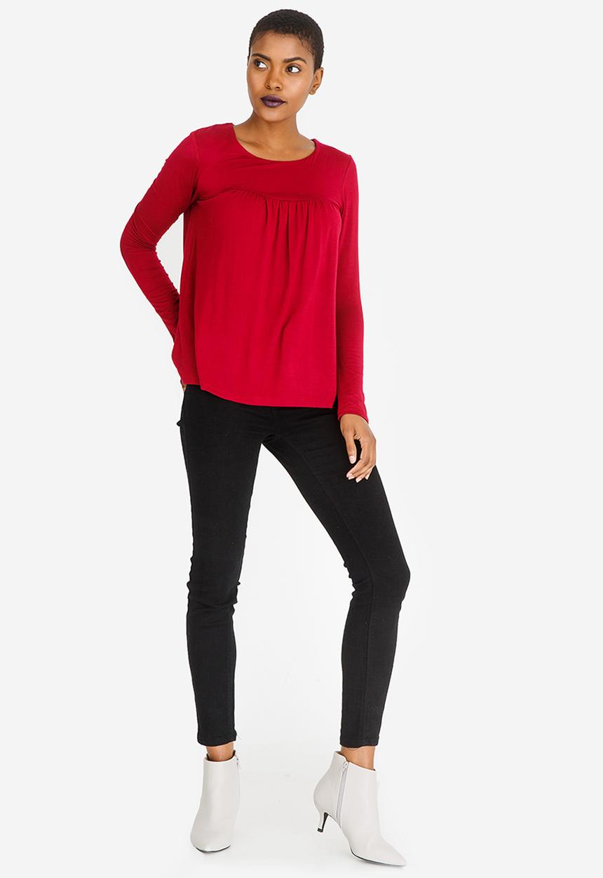 edit - Baby Doll Top Burgundy