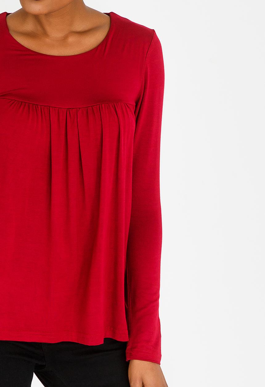 edit - Baby Doll Top Burgundy