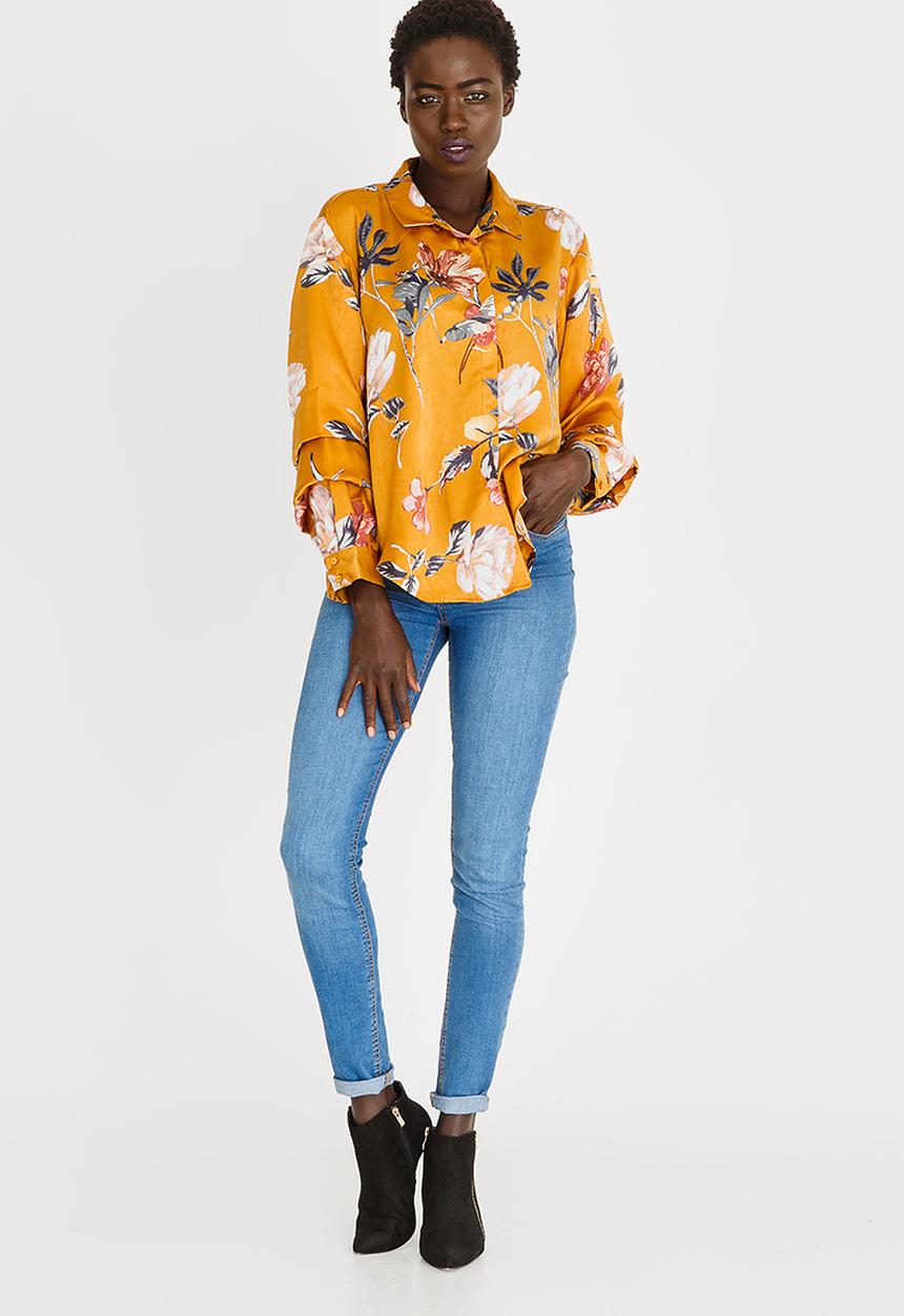 edit - Sleeve Detail Blouse Yellow