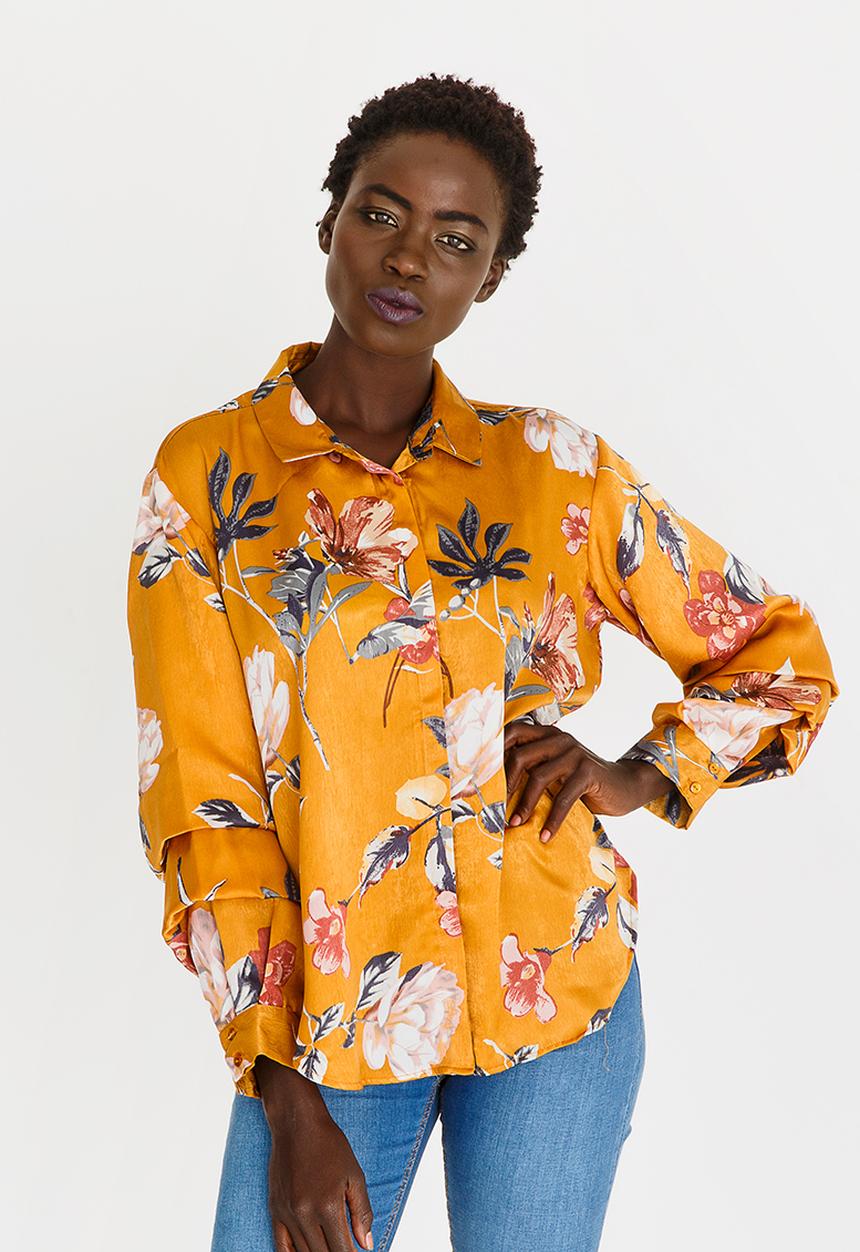 edit - Sleeve Detail Blouse Yellow