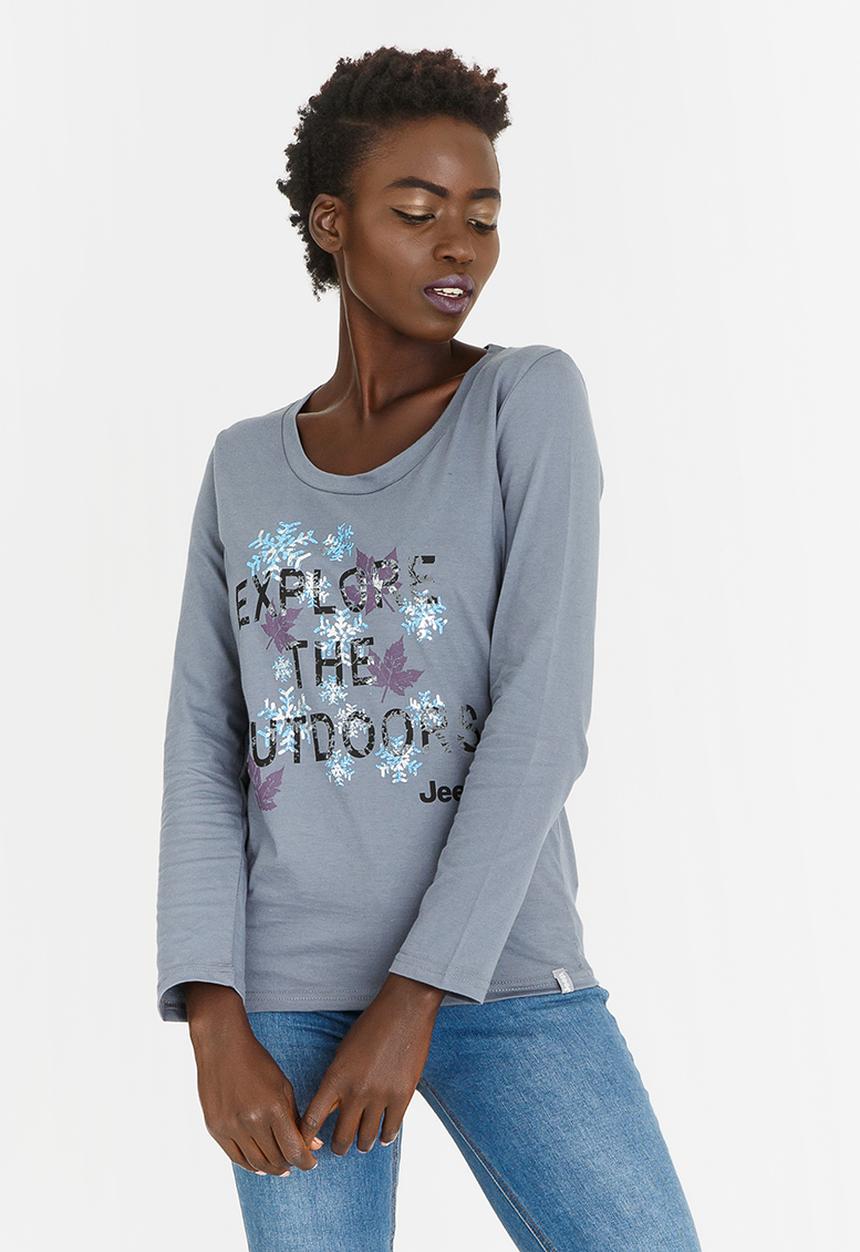JEEP - Scoop Neck Tee Grey