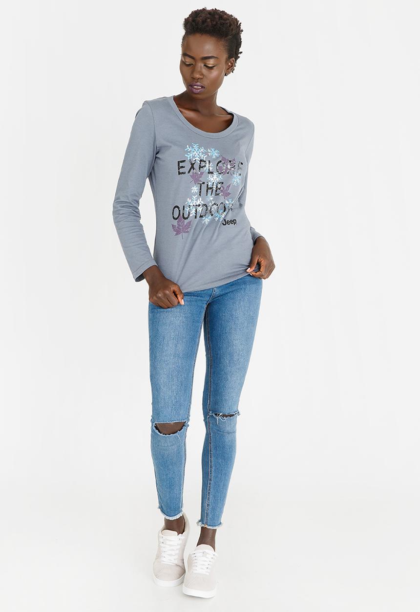 JEEP - Scoop Neck Tee Grey