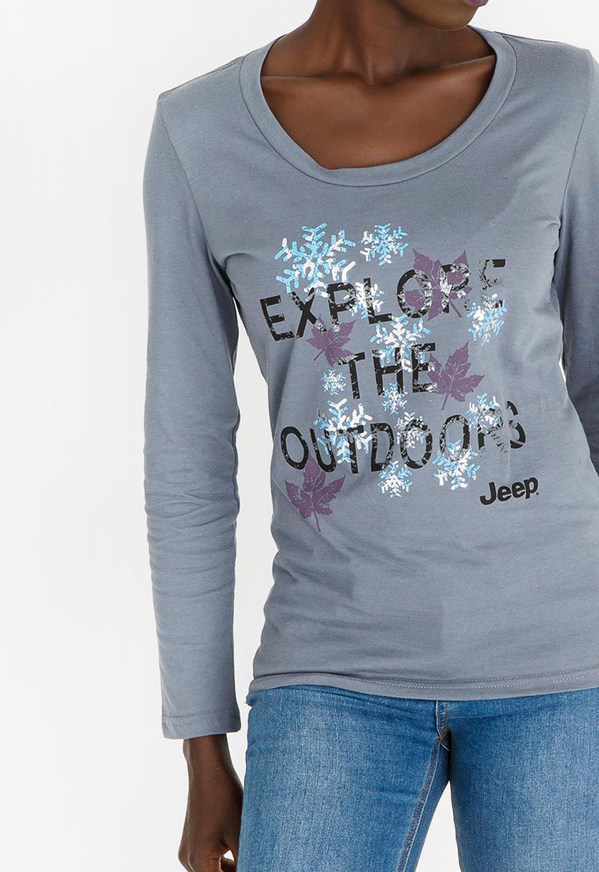 JEEP - Scoop Neck Tee Grey