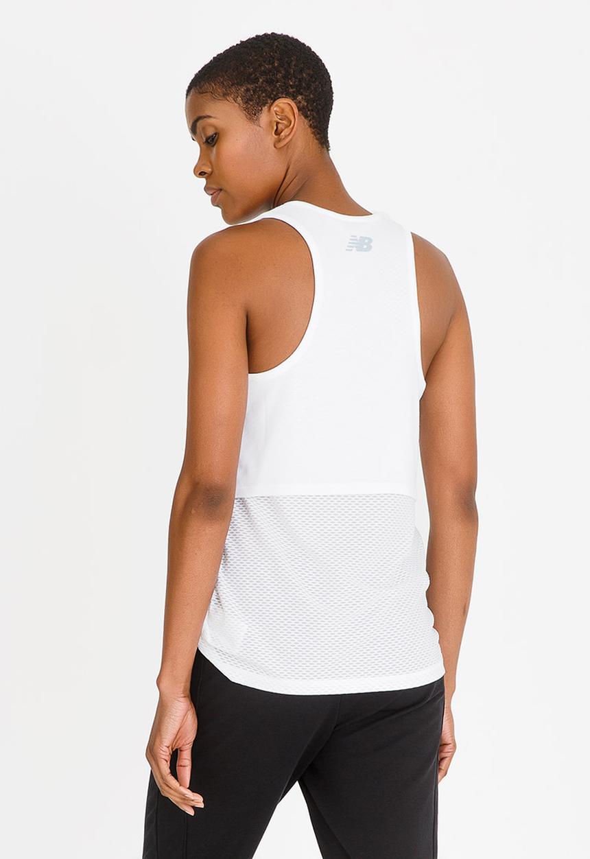 New Balance  - Sports Layered Tank Top White