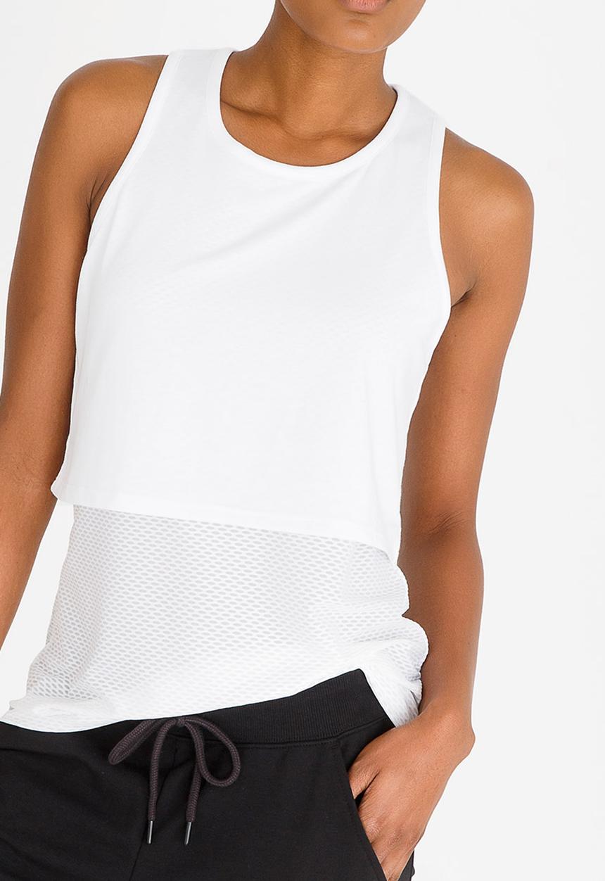 New Balance  - Sports Layered Tank Top White