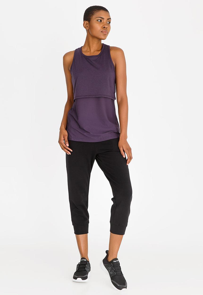 New Balance  - Sports Layered Tank Top Mid Purple