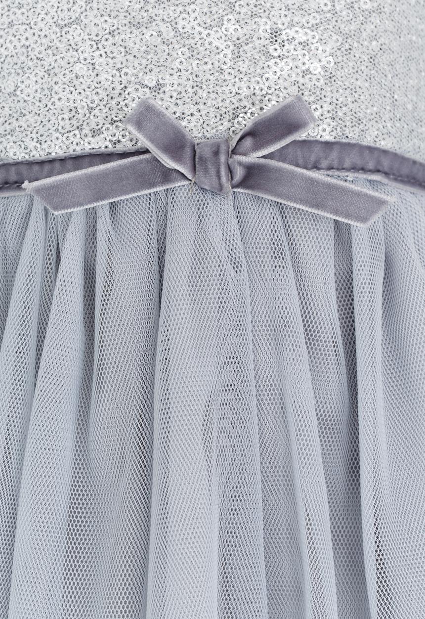 Pop Candy - Sequin Dress Pale Grey