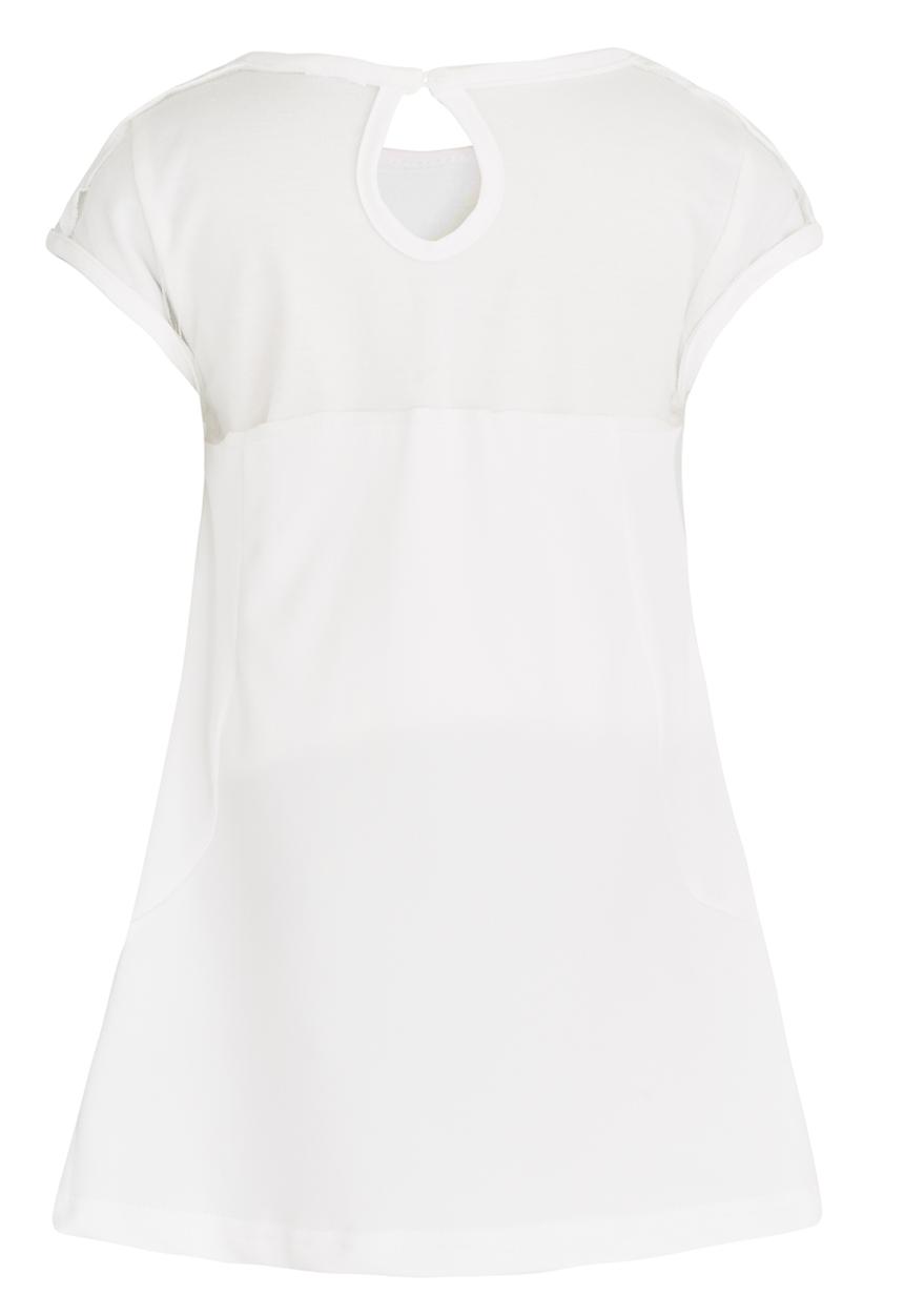 Pop Candy - Dress With Mesh Inset Detail White