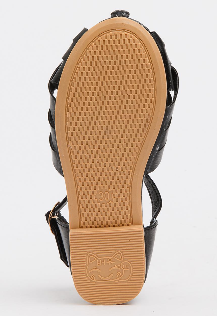Pop Candy - Girls Cage Sandal Black
