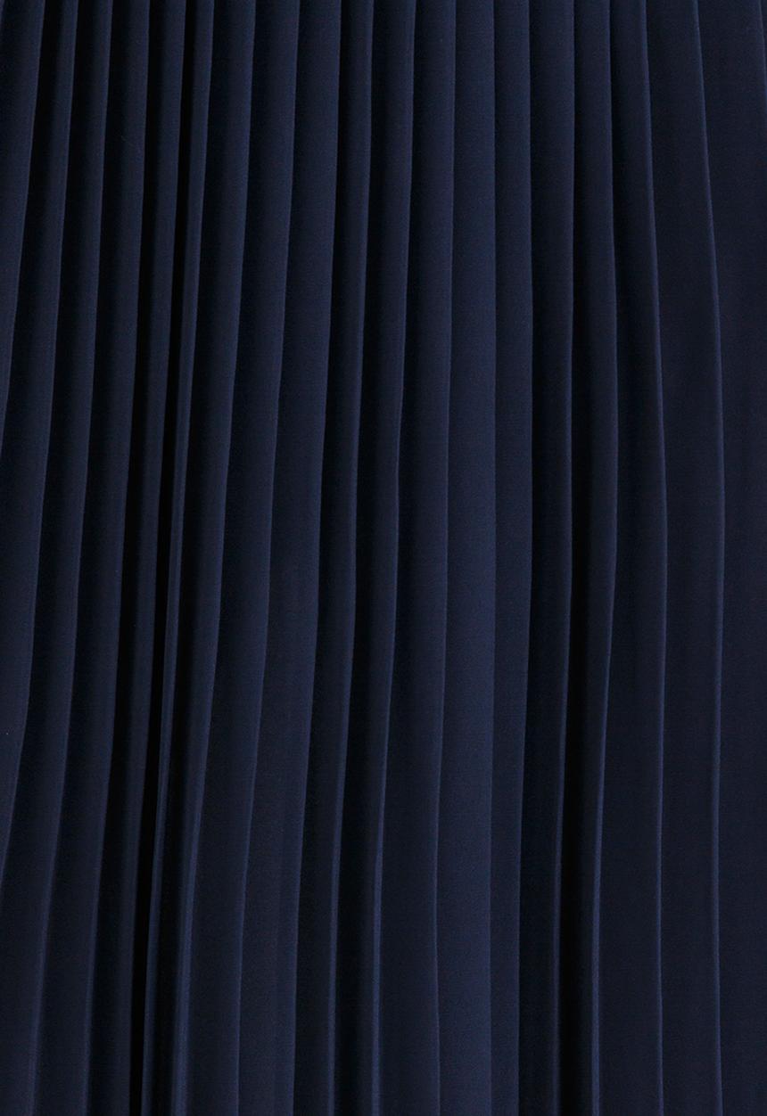 STYLE REPUBLIC - Pleated Midi Skirt Navy
