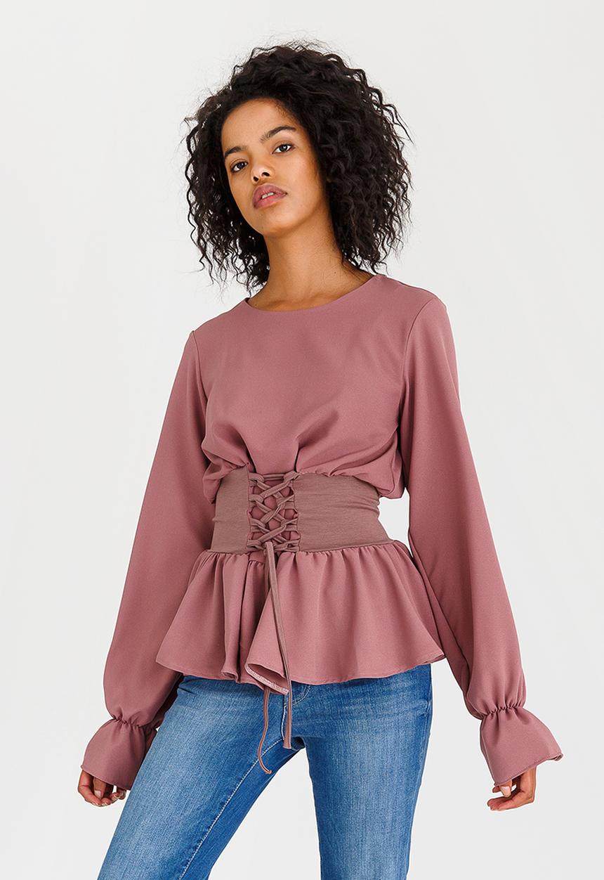 STYLE REPUBLIC - Corset Inspired Top Pale Purple