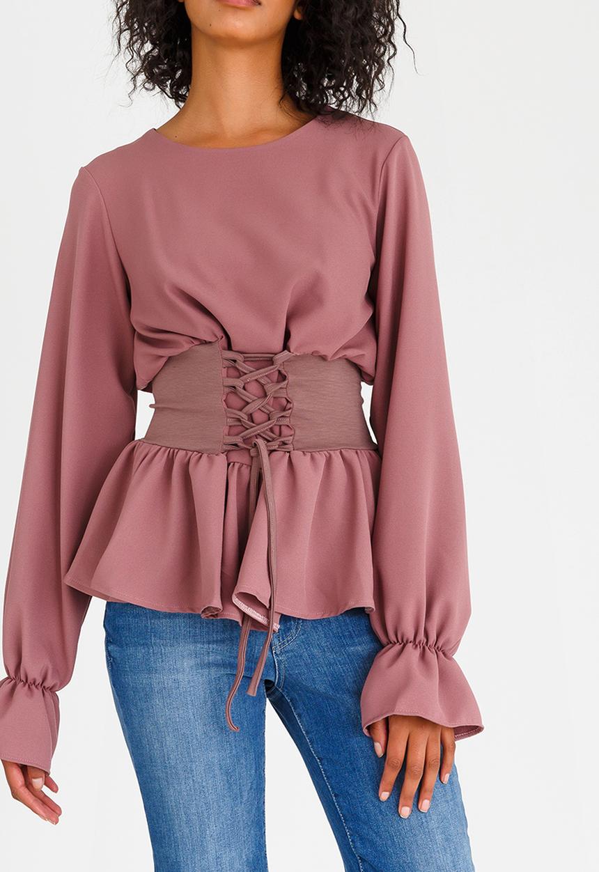 STYLE REPUBLIC - Corset Inspired Top Pale Purple