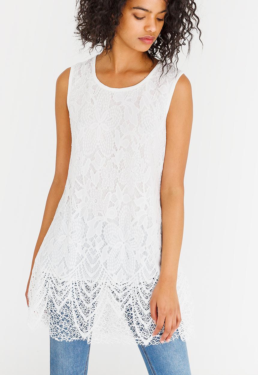 Revenge - Lace Shift Tunic Cream
