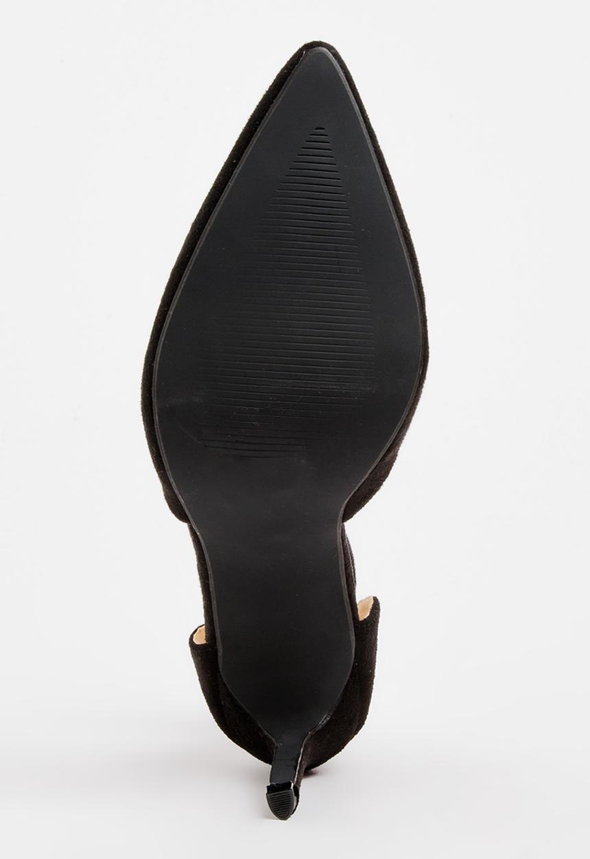 Jada - Ankle-strap Court Heels Black