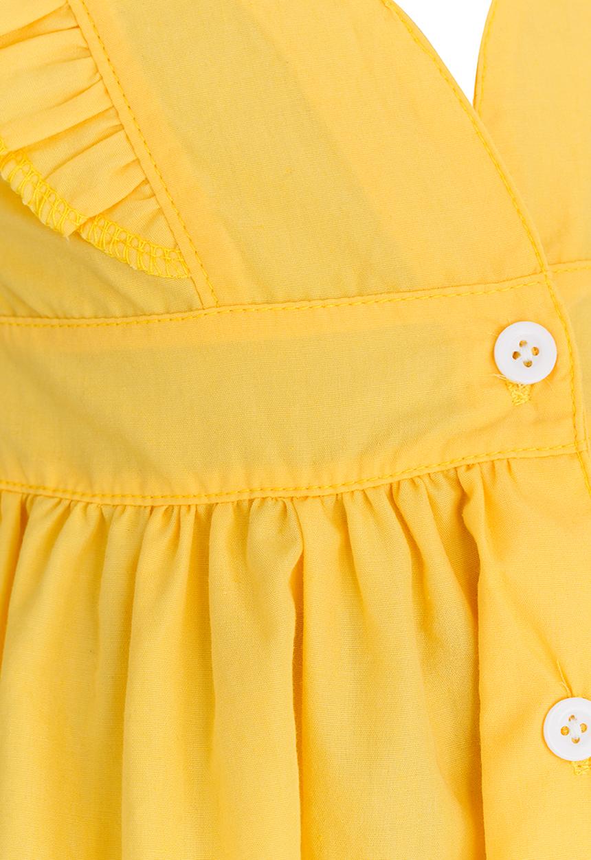 Pop Candy - Button Detail Dress Yellow