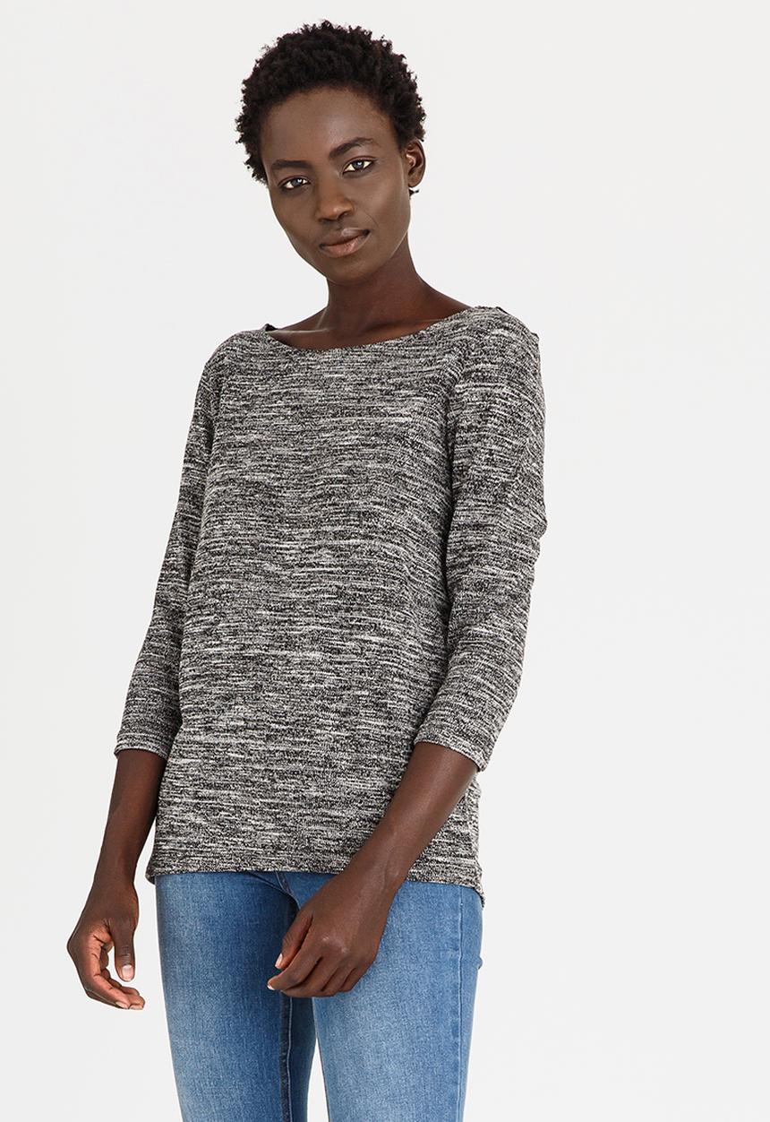ONLY - Izzie Back Detail Top Black