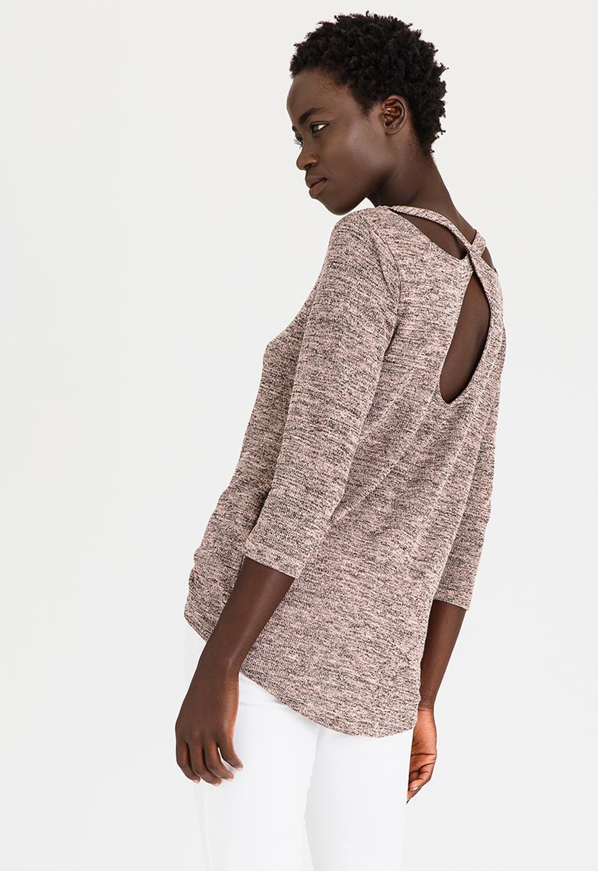 ONLY - Izzie Back Detail Top Mid Pink