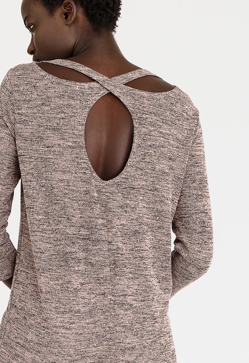 ONLY - Izzie Back Detail Top Mid Pink