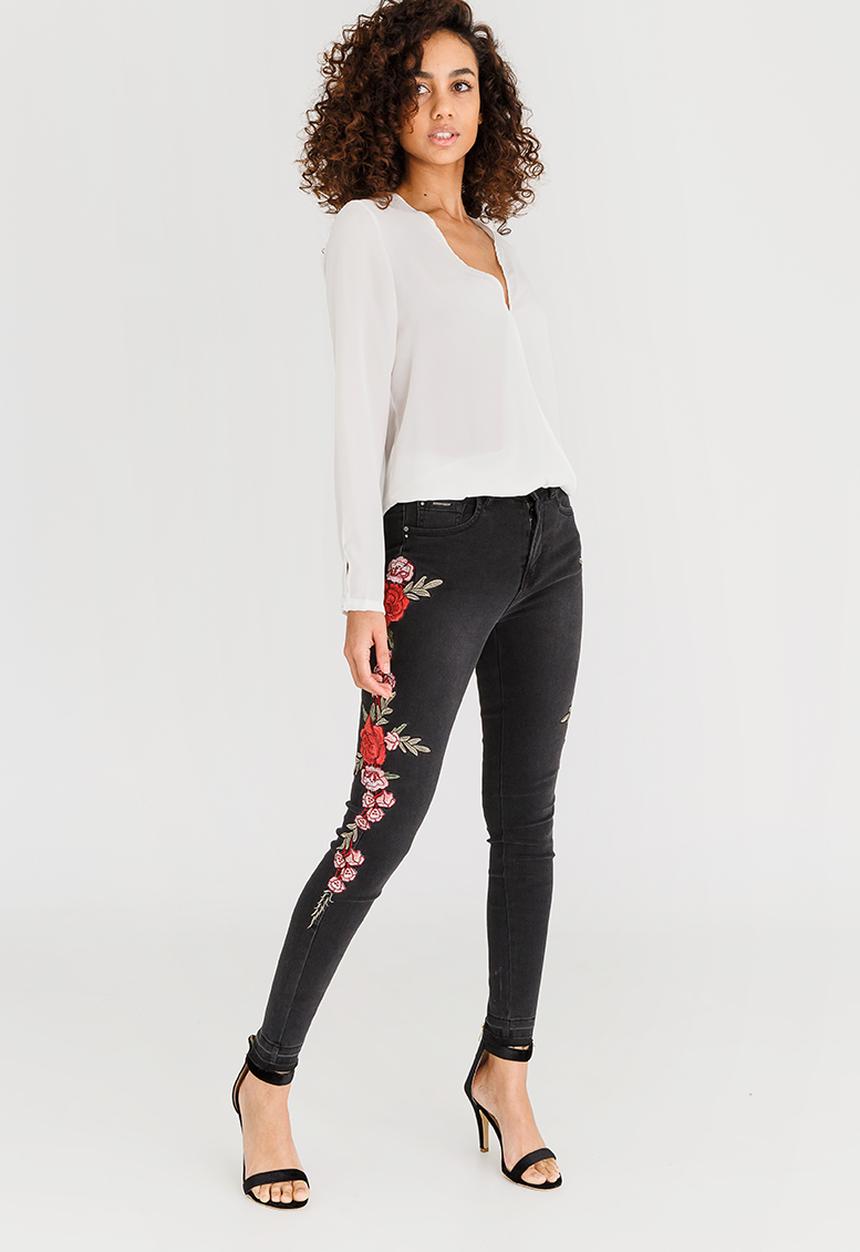 Bombshell - Wrap Neckline Bodysuit White