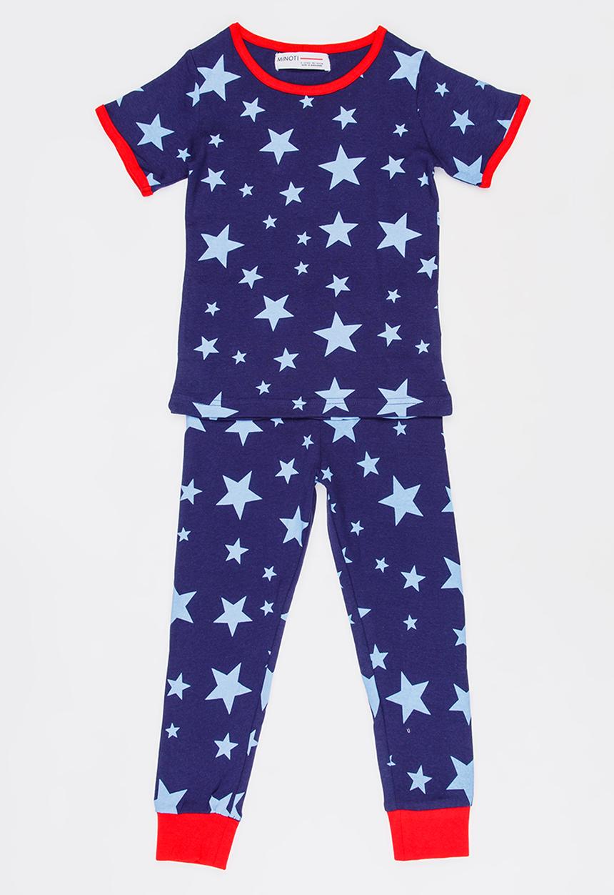 MINOTI - Stars 2 Piece AOP PJ Set - Navy