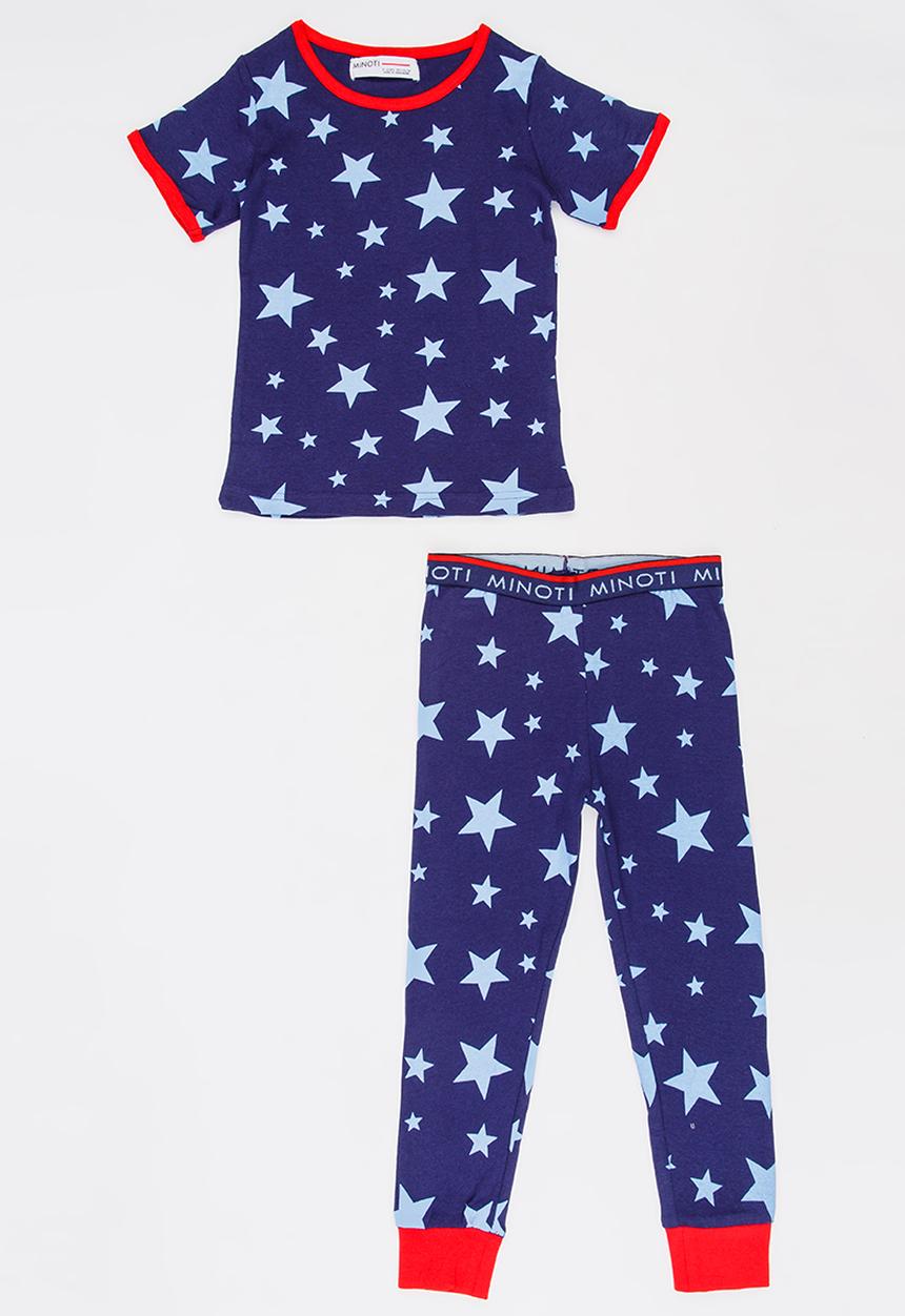 MINOTI - Stars 2 Piece AOP PJ Set - Navy