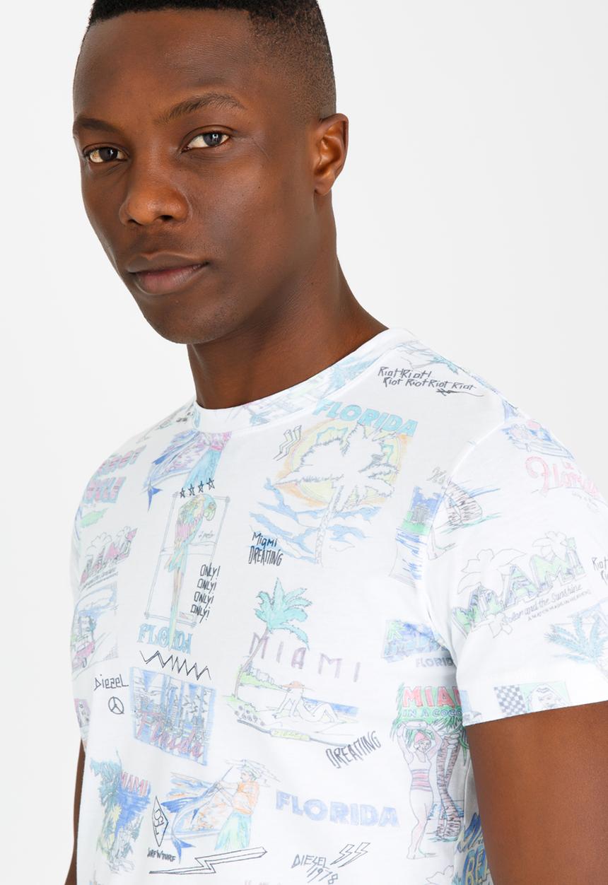 Diesel  - T- Diego - MS Yoko T-Shirt White
