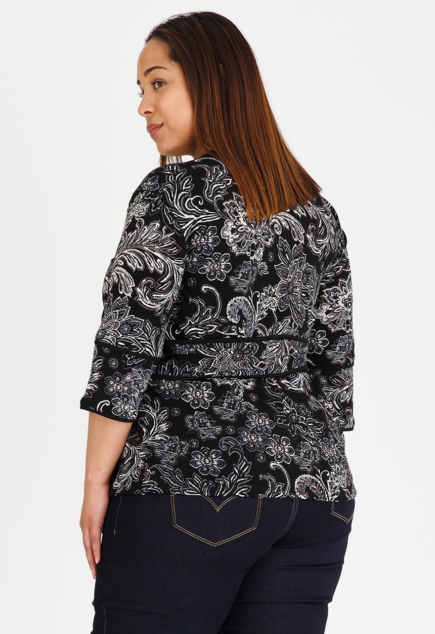 STYLE REPUBLIC PLUS - Contrast Piping Blouse Multi-colour