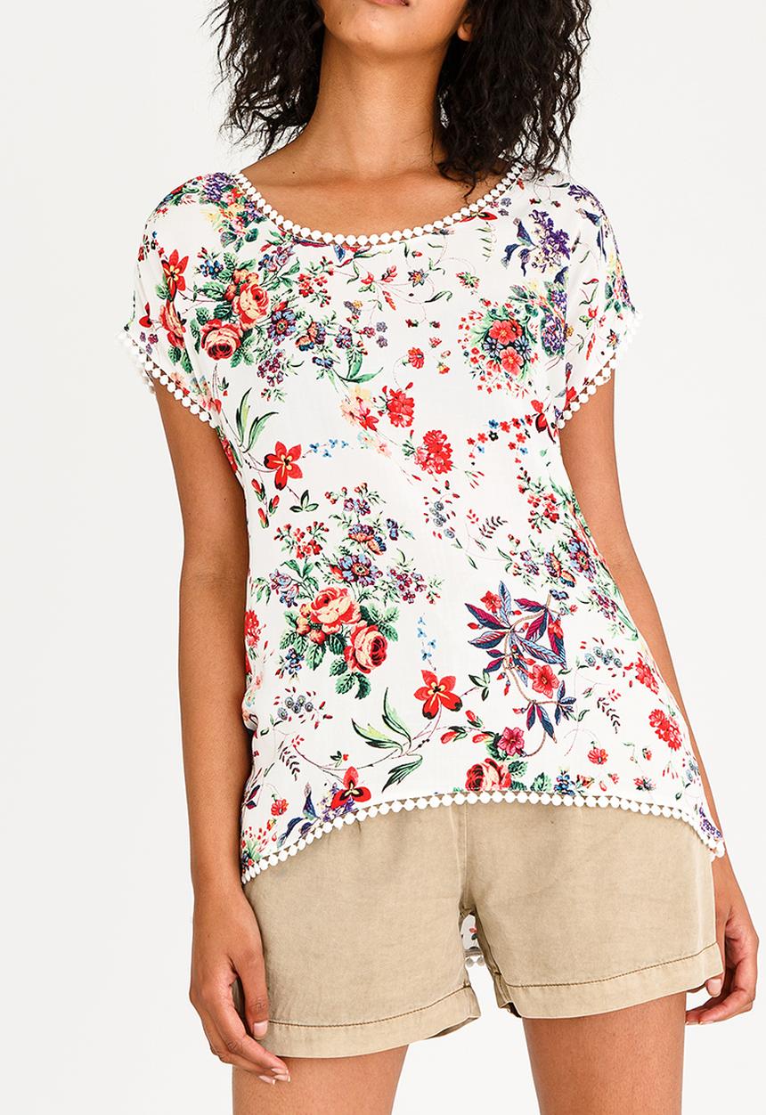 Revenge - Floral Print Blouse White