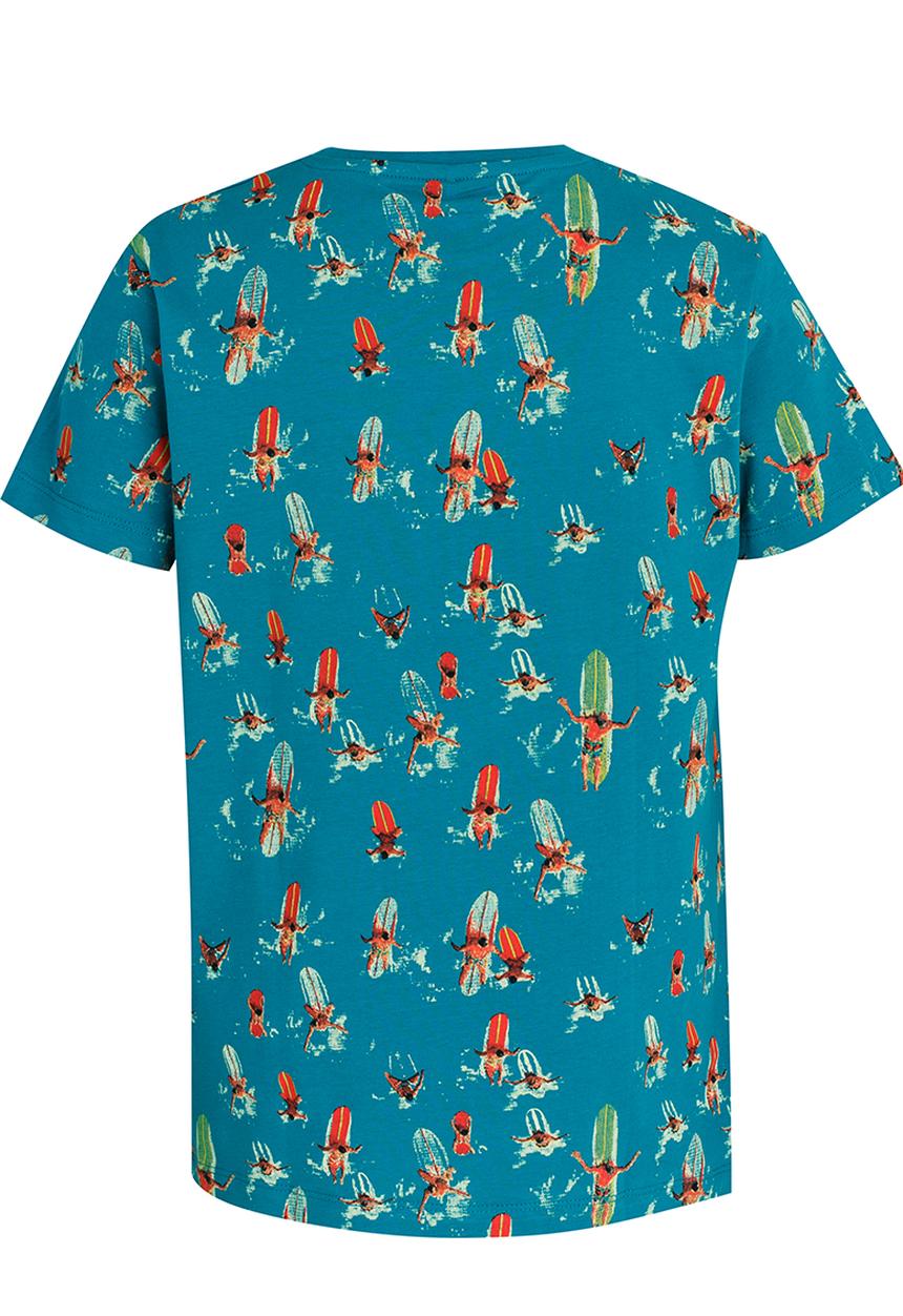 Name It - Boys Short Sleeve Printed Tee Dark Green