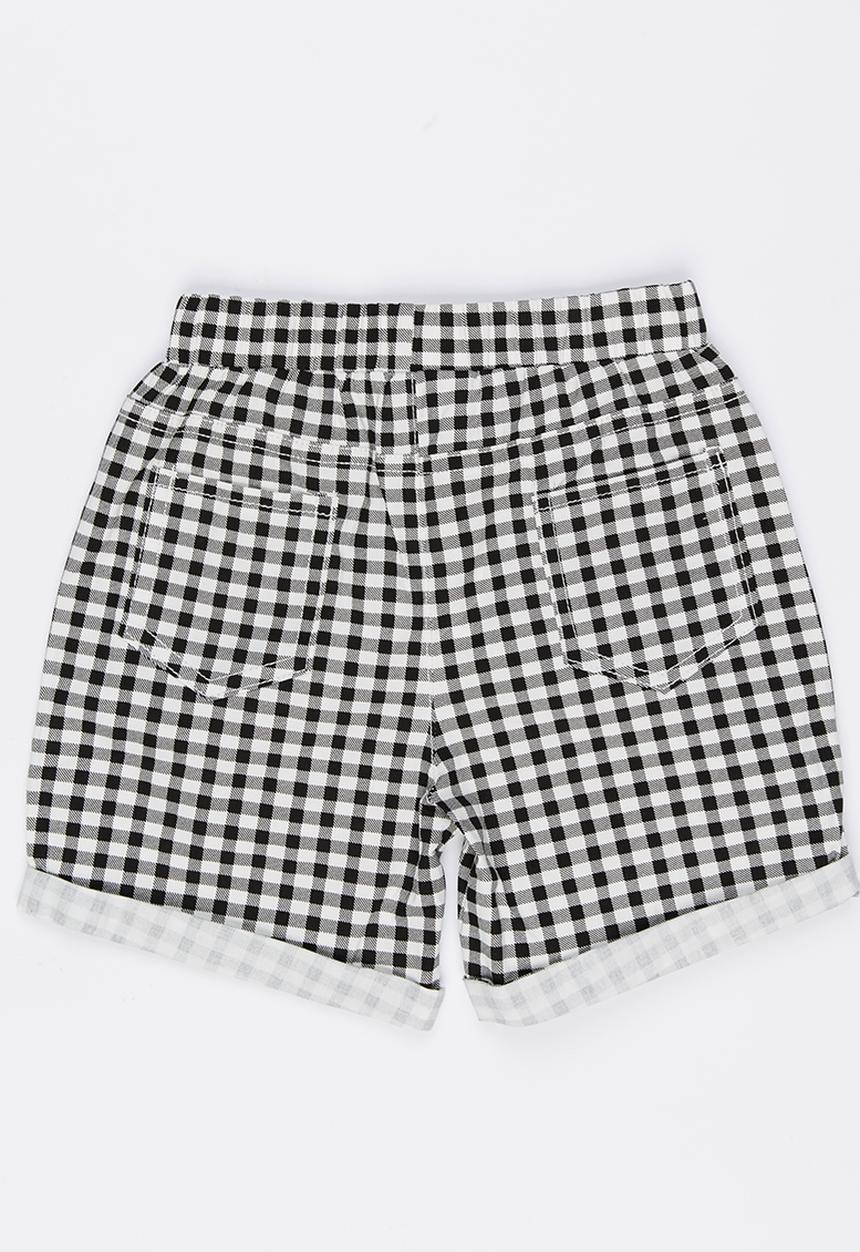 Pop Candy - Gingham Short Black and White