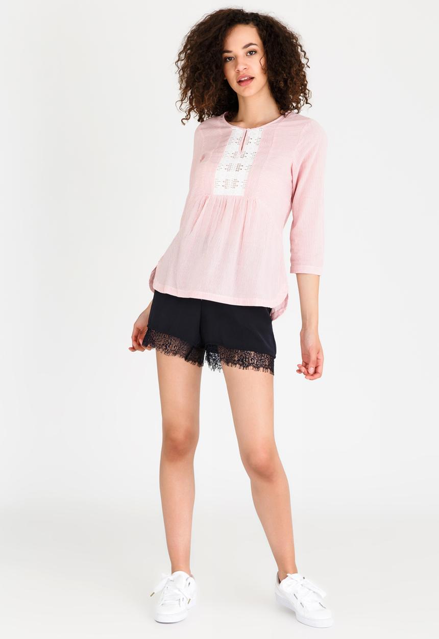 Vero Moda - Abby 3/4 Sleeve Top Pale Pink