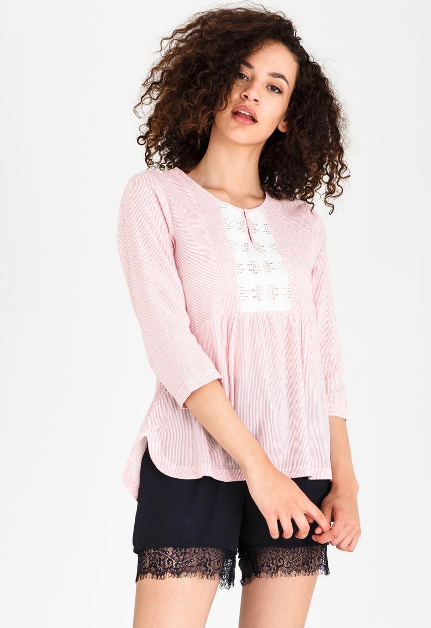 Vero Moda - Abby 3/4 Sleeve Top Pale Pink