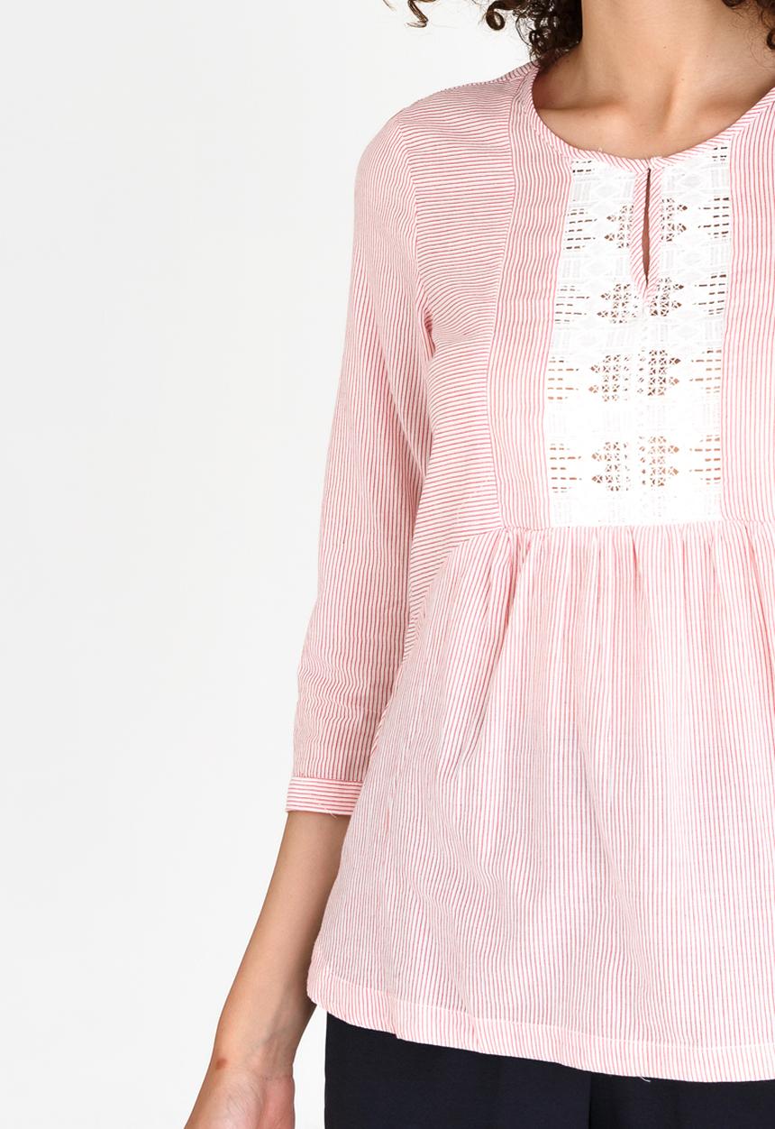 Vero Moda - Abby 3/4 Sleeve Top Pale Pink