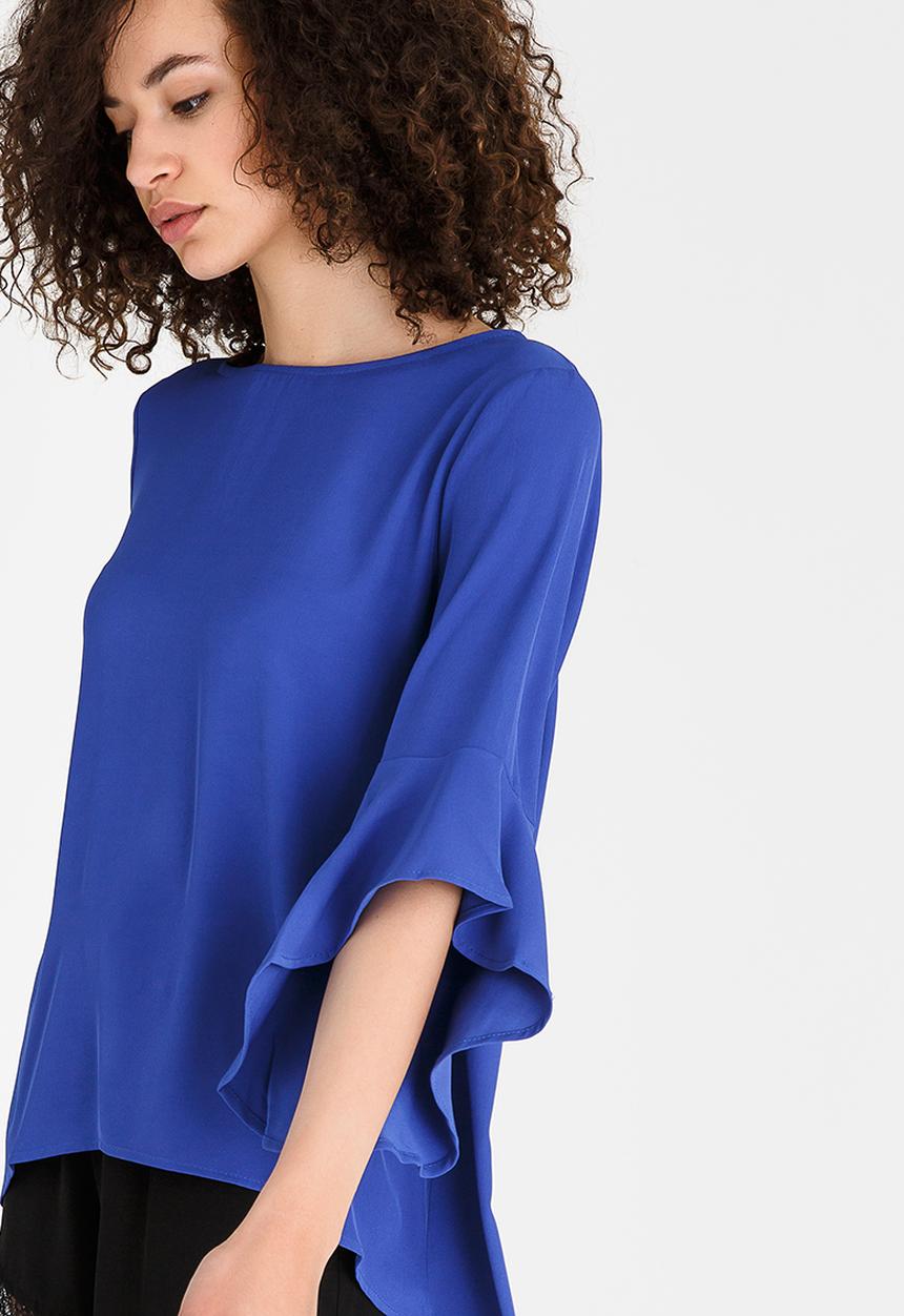 Revenge - Flutter Sleeve Blouse Blue