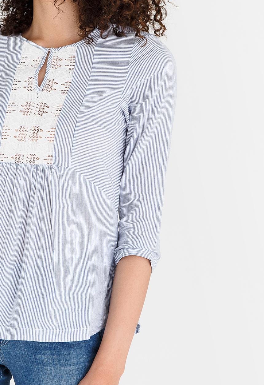Vero Moda - Abby 3/4 Sleeve Top Pale Blue