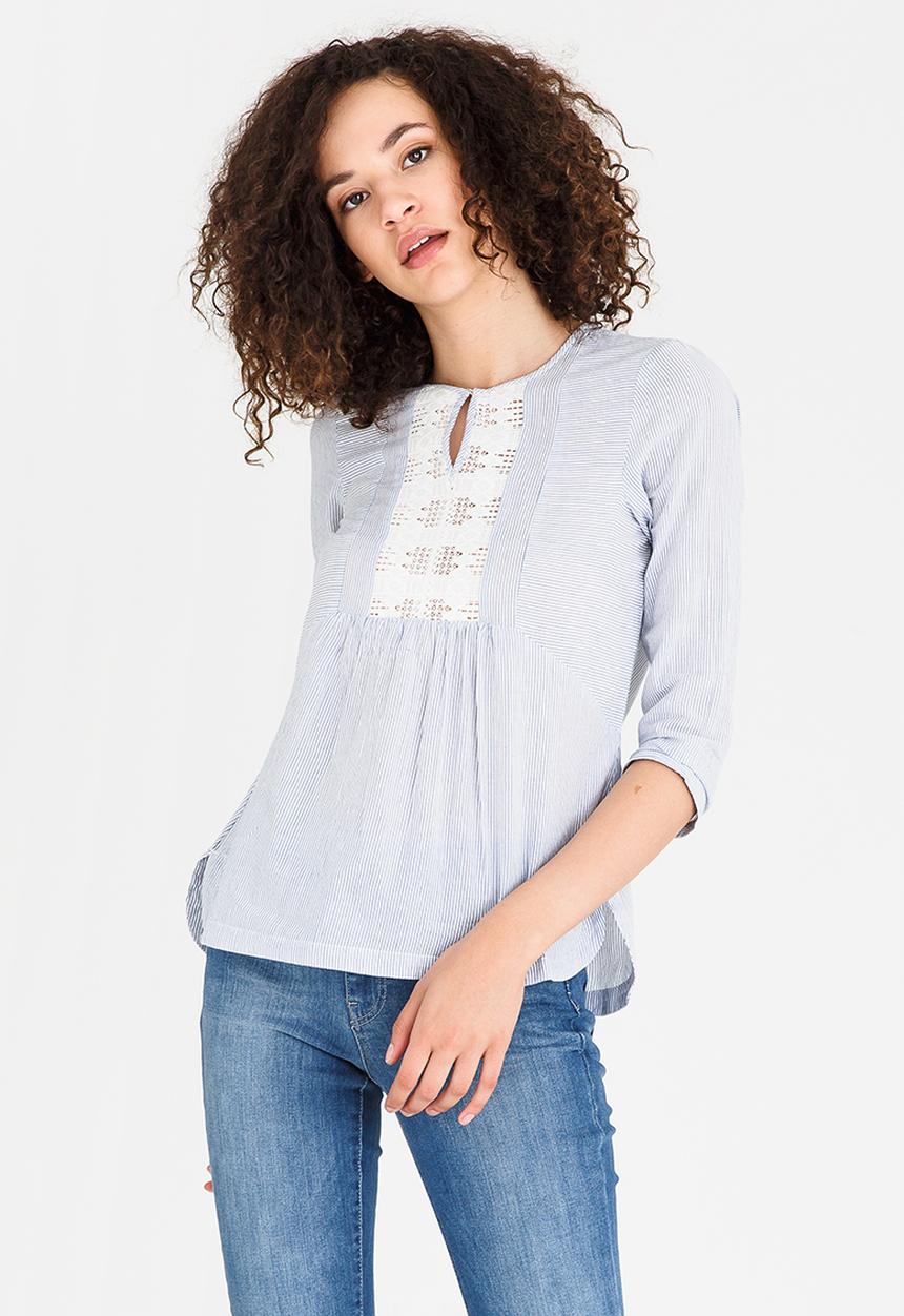 Vero Moda - Abby 3/4 Sleeve Top Pale Blue