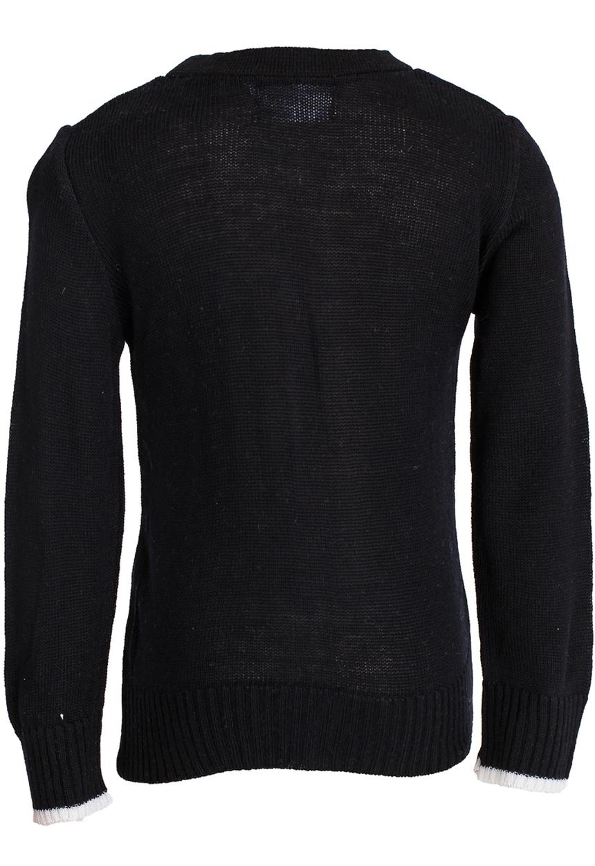 See-Saw - Cardi with Frill Detail Black and White